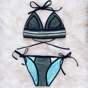 GREEN TRIANGLE BIKINI SET